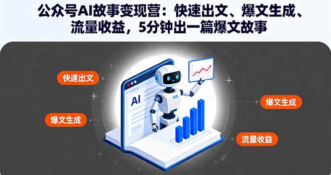 (10.9)公众号AI故事变现营：快速出文、爆文生成、流量收益，5分钟出一篇爆文故事