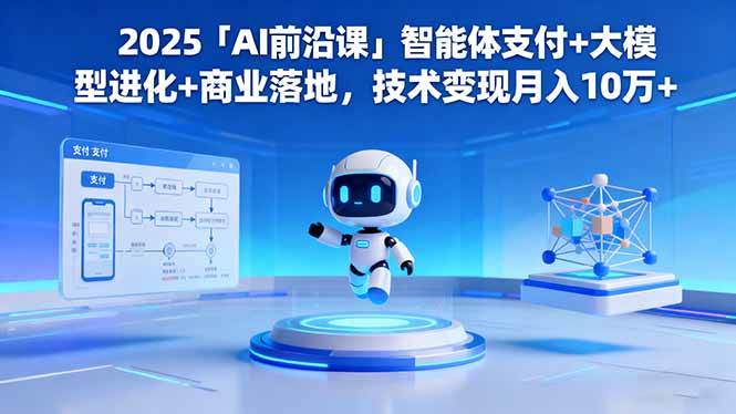 (11.3)2025「AI前沿课」智能体支付+大模型进化+商业落地，技术变现月入10万+
