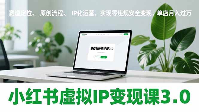 (1.7)小红书虚拟IP变现课3.0，赛道定位、原创流程、IP化运营，实现零违规安全变现，单店月入过万