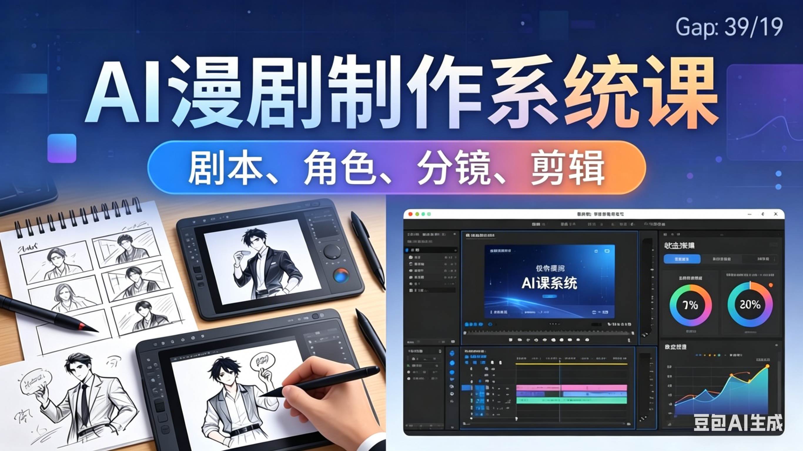 (4.14)AI漫剧制作系统课：0基础从0到1学会AI制作，掌握剧本、角色、分镜、剪辑全套技能，轻松做号变现